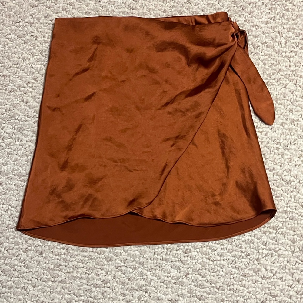 Wilfred Orange Wrap Skirt
